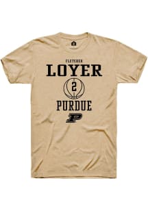 Fletcher Loyer  Purdue Boilermakers Gold Rally NIL Sport Icon Short Sleeve T Shirt