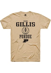 Mason Gillis  Purdue Boilermakers Gold Rally NIL Sport Icon Short Sleeve T Shirt