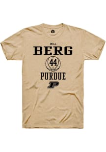 Will Berg  Purdue Boilermakers Gold Rally NIL Sport Icon Short Sleeve T Shirt
