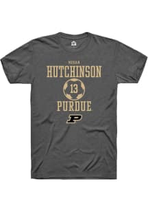 Megan Hutchinson Dark Grey Purdue Boilermakers NIL Sport Icon Short Sleeve T Shirt