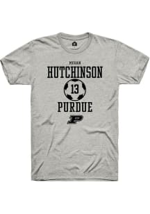 Megan Hutchinson Ash Purdue Boilermakers NIL Sport Icon Short Sleeve T Shirt