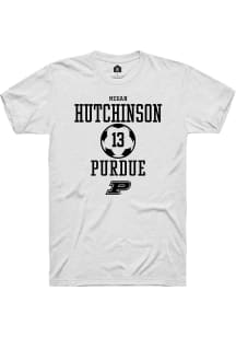 Megan Hutchinson White Purdue Boilermakers NIL Sport Icon Short Sleeve T Shirt