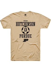Megan Hutchinson Gold Purdue Boilermakers NIL Sport Icon Short Sleeve T Shirt