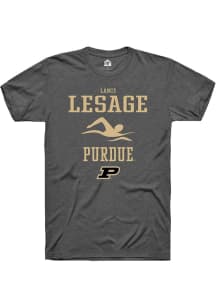 Lance Lesage Dark Grey Purdue Boilermakers NIL Sport Icon Short Sleeve T Shirt