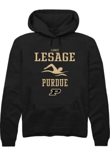 Lance Lesage Rally Mens Black Purdue Boilermakers NIL Sport Icon Hooded Sweatshirt