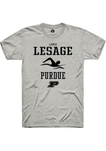 Lance Lesage Ash Purdue Boilermakers NIL Sport Icon Short Sleeve T Shirt