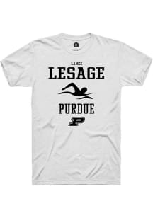 Lance Lesage White Purdue Boilermakers NIL Sport Icon Short Sleeve T Shirt