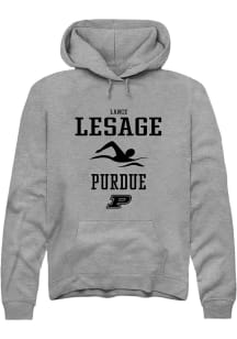 Lance Lesage Rally Mens Graphite Purdue Boilermakers NIL Sport Icon Hooded Sweatshirt