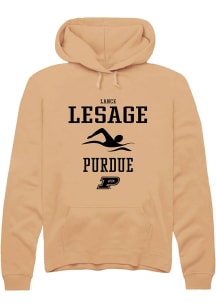 Lance Lesage Rally Mens Gold Purdue Boilermakers NIL Sport Icon Hooded Sweatshirt