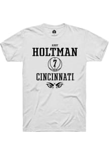 Abby Holtman  Cincinnati Bearcats White Rally NIL Sport Icon Short Sleeve T Shirt