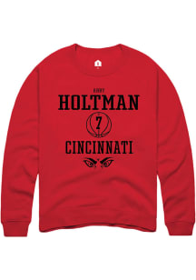 Abby Holtman  Rally Cincinnati Bearcats Mens Red NIL Sport Icon Long Sleeve Crew Sweatshirt