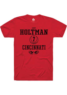 Abby Holtman  Cincinnati Bearcats Red Rally NIL Sport Icon Short Sleeve T Shirt