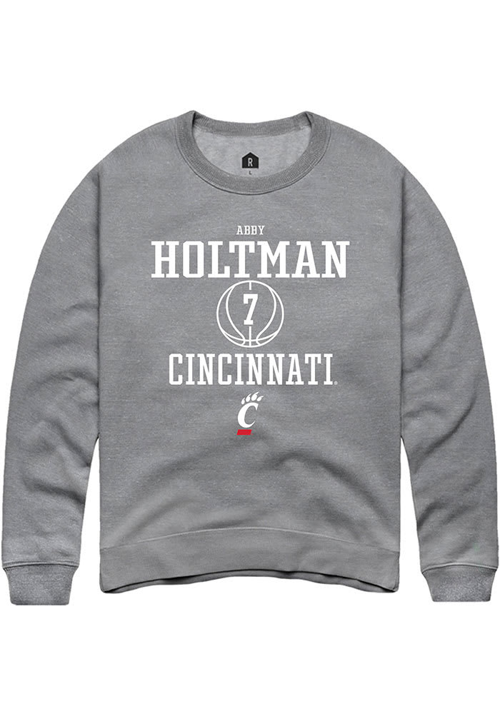 Abby Holtman Rally Cincinnati Bearcats Mens Graphite NIL Sport Icon Long Sleeve Crew Sweatshirt