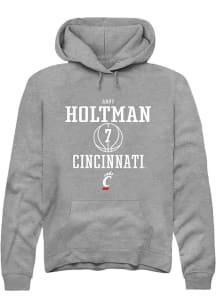Abby Holtman  Rally Cincinnati Bearcats Mens Grey NIL Sport Icon Long Sleeve Hoodie