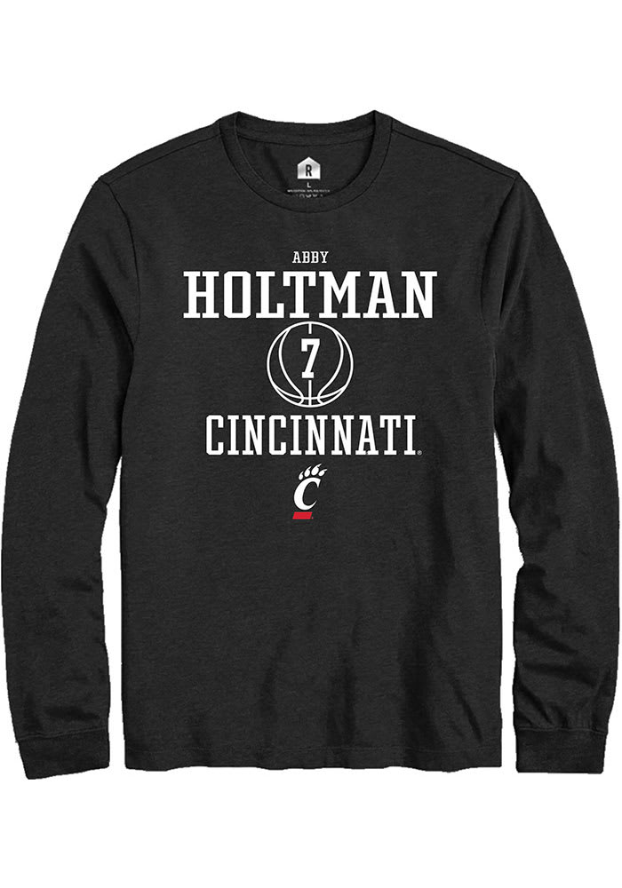 Abby Holtman Cincinnati Bearcats Black Rally NIL Sport Icon Long Sleeve T Shirt