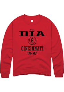 Aïcha Dia Rally Mens Red Cincinnati Bearcats NIL Sport Icon Crew Sweatshirt