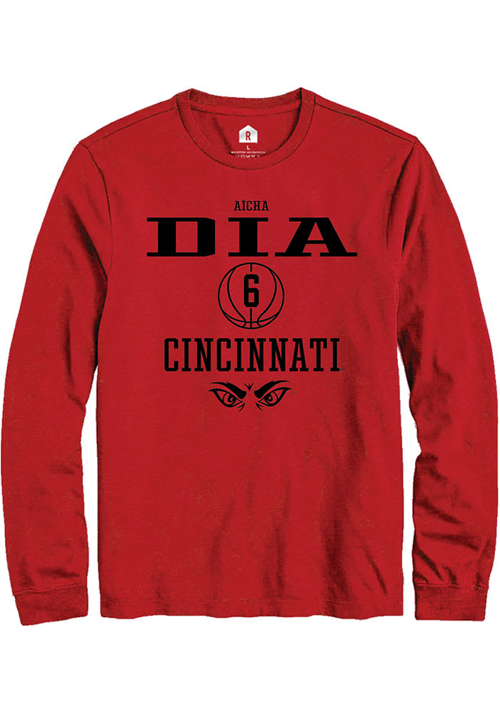 Aïcha Dia Cincinnati Bearcats Red Rally NIL Sport Icon Long Sleeve T Shirt