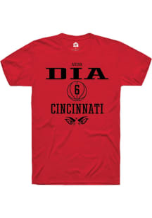 Aïcha Dia Red Cincinnati Bearcats NIL Sport Icon Short Sleeve T Shirt