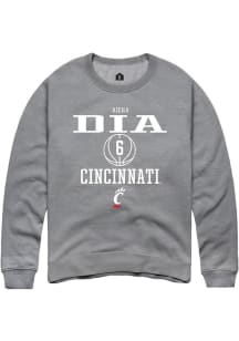 Aïcha Dia Rally Mens Graphite Cincinnati Bearcats NIL Sport Icon Crew Sweatshirt