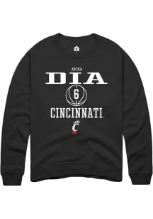 Aïcha Dia Rally Mens Black Cincinnati Bearcats NIL Sport Icon Crew Sweatshirt