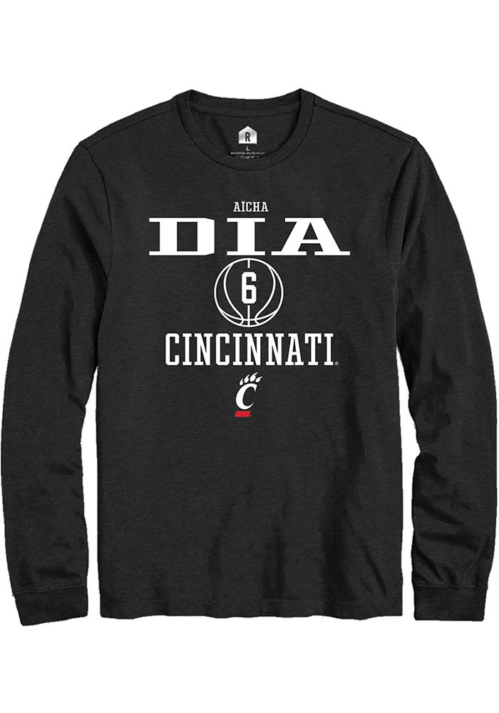 Aïcha Dia Cincinnati Bearcats Black Rally NIL Sport Icon Long Sleeve T Shirt