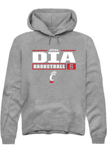 Aïcha Dia Rally Mens Graphite Cincinnati Bearcats NIL Stacked Box Hooded Sweatshirt