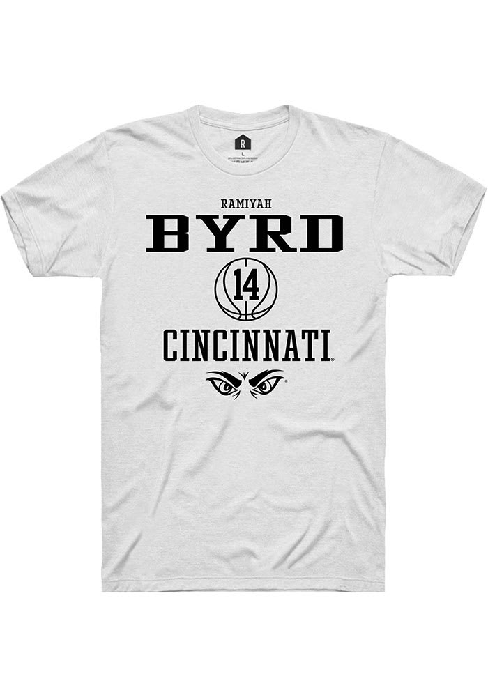 Ramiyah Byrd Cincinnati Bearcats White Rally NIL Sport Icon Short Sleeve T Shirt