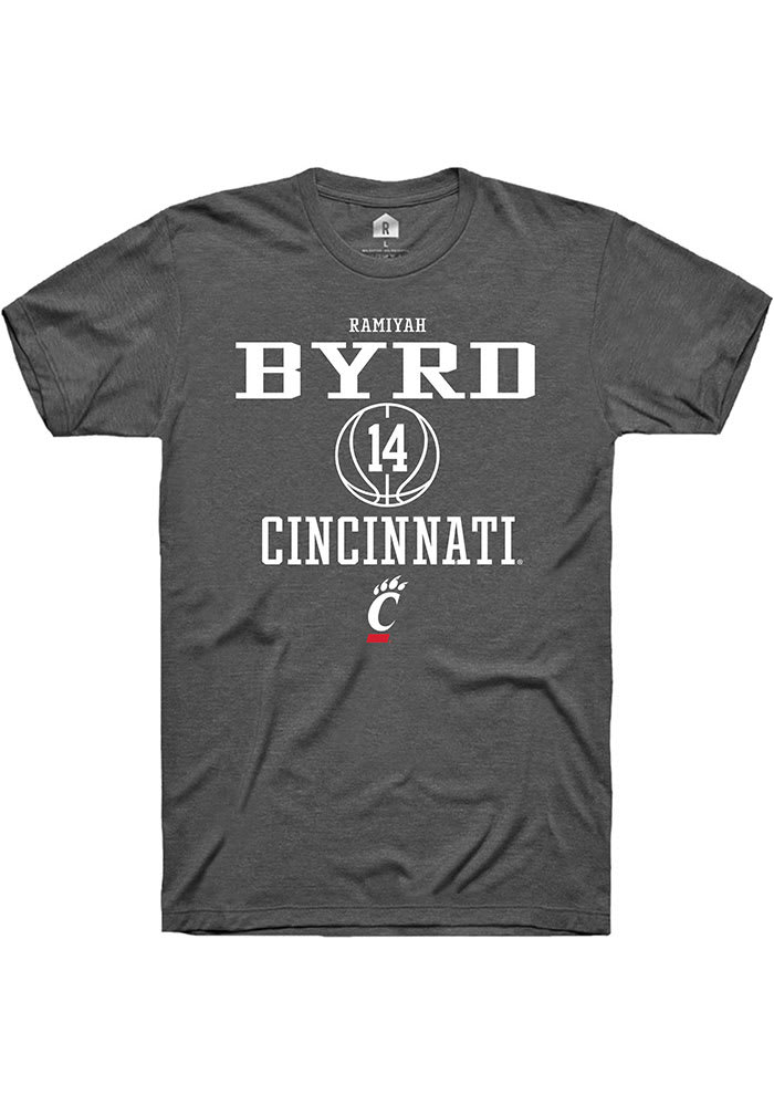 Ramiyah Byrd Cincinnati Bearcats Grey Rally NIL Sport Icon Short Sleeve T Shirt