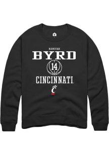 Ramiyah Byrd  Rally Cincinnati Bearcats Mens Black NIL Sport Icon Long Sleeve Crew Sweatshirt