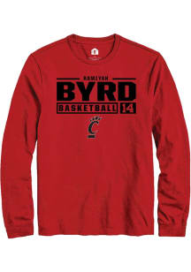 Ramiyah Byrd  Cincinnati Bearcats Red Rally NIL Stacked Box Long Sleeve T Shirt