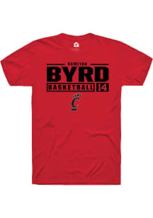 Ramiyah Byrd  Cincinnati Bearcats Red Rally NIL Stacked Box Short Sleeve T Shirt