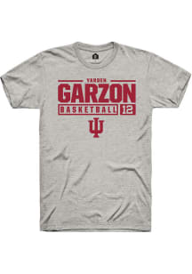 Yarden Garzon  Indiana Hoosiers Grey Rally NIL Stacked Box Short Sleeve T Shirt