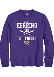 Griffin Herring  LSU Tigers Purple Rally NIL Sport Icon Long Sleeve T Shirt