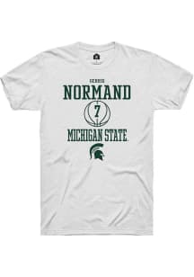 Gehrig Normand  Michigan State Spartans White Rally NIL Sport Icon Short Sleeve T Shirt