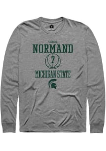 Gehrig Normand  Michigan State Spartans Grey Rally NIL Sport Icon Long Sleeve T Shirt