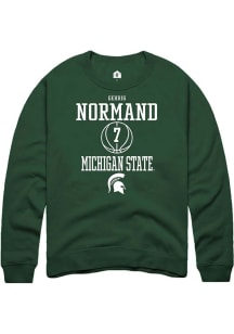 Gehrig Normand  Rally Michigan State Spartans Mens Green NIL Sport Icon Long Sleeve Crew Sweatsh..