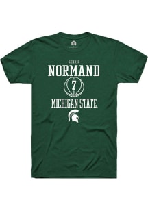 Gehrig Normand  Michigan State Spartans Green Rally NIL Sport Icon Short Sleeve T Shirt