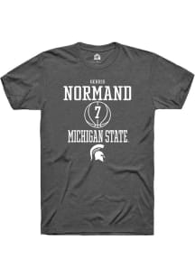 Gehrig Normand  Michigan State Spartans Dark Grey Rally NIL Sport Icon Short Sleeve T Shirt