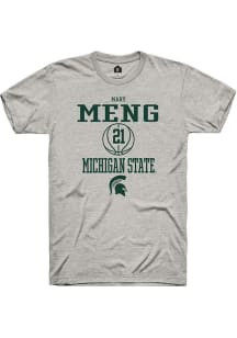Mary Meng  Michigan State Spartans Ash Rally NIL Sport Icon Short Sleeve T Shirt