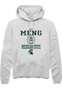 Mary Meng  Rally Michigan State Spartans Mens White NIL Sport Icon Long Sleeve Hoodie