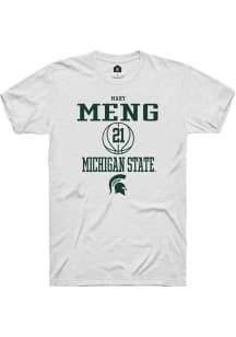 Mary Meng  Michigan State Spartans White Rally NIL Sport Icon Short Sleeve T Shirt