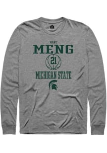 Mary Meng  Michigan State Spartans Grey Rally NIL Sport Icon Long Sleeve T Shirt