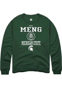 Mary Meng  Rally Michigan State Spartans Mens Green NIL Sport Icon Long Sleeve Crew Sweatshirt
