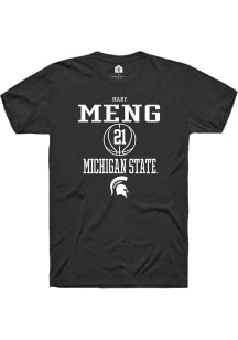 Mary Meng  Michigan State Spartans Black Rally NIL Sport Icon Short Sleeve T Shirt