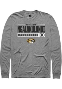 Angelique Ngalakulondi  Missouri Tigers Grey Rally NIL Stacked Box Long Sleeve T Shirt