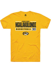 Angelique Ngalakulondi  Missouri Tigers Gold Rally NIL Stacked Box Short Sleeve T Shirt