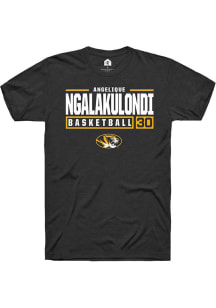 Angelique Ngalakulondi  Missouri Tigers Black Rally NIL Stacked Box Short Sleeve T Shirt