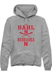 Jordy Bahl Rally Mens Graphite Nebraska Cornhuskers NIL Sport Icon Hooded Sweatshirt