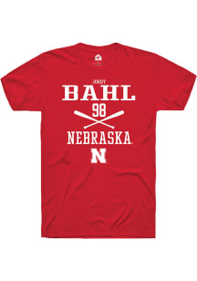 Jordy Bahl  Nebraska Cornhuskers Red Rally NIL Sport Icon Short Sleeve T Shirt