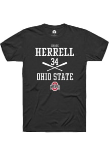 Chase Herrell  Ohio State Buckeyes Black Rally NIL Sport Icon Short Sleeve T Shirt